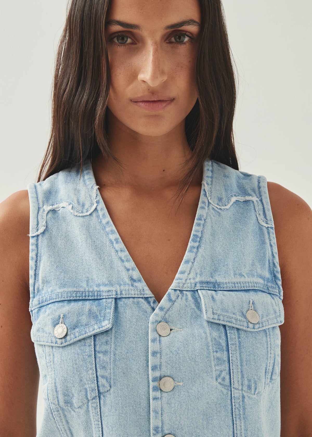 Manuela Light Blue Denim Vest