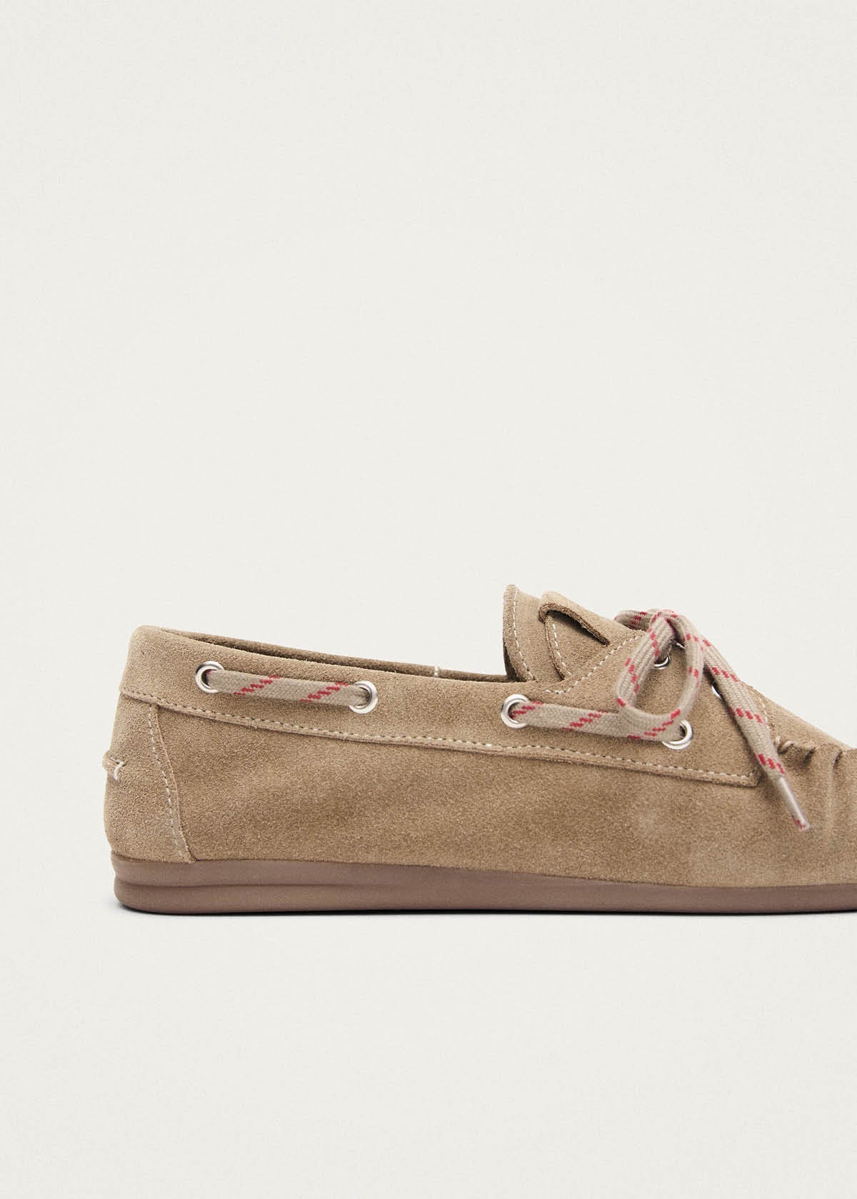 Rowan Sporty Suede Beige Leather Loafers
