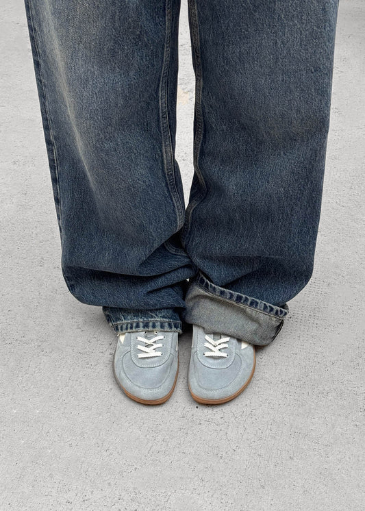 Tb.83 Barefoot Suede Dusty Blue Leather Sneakers