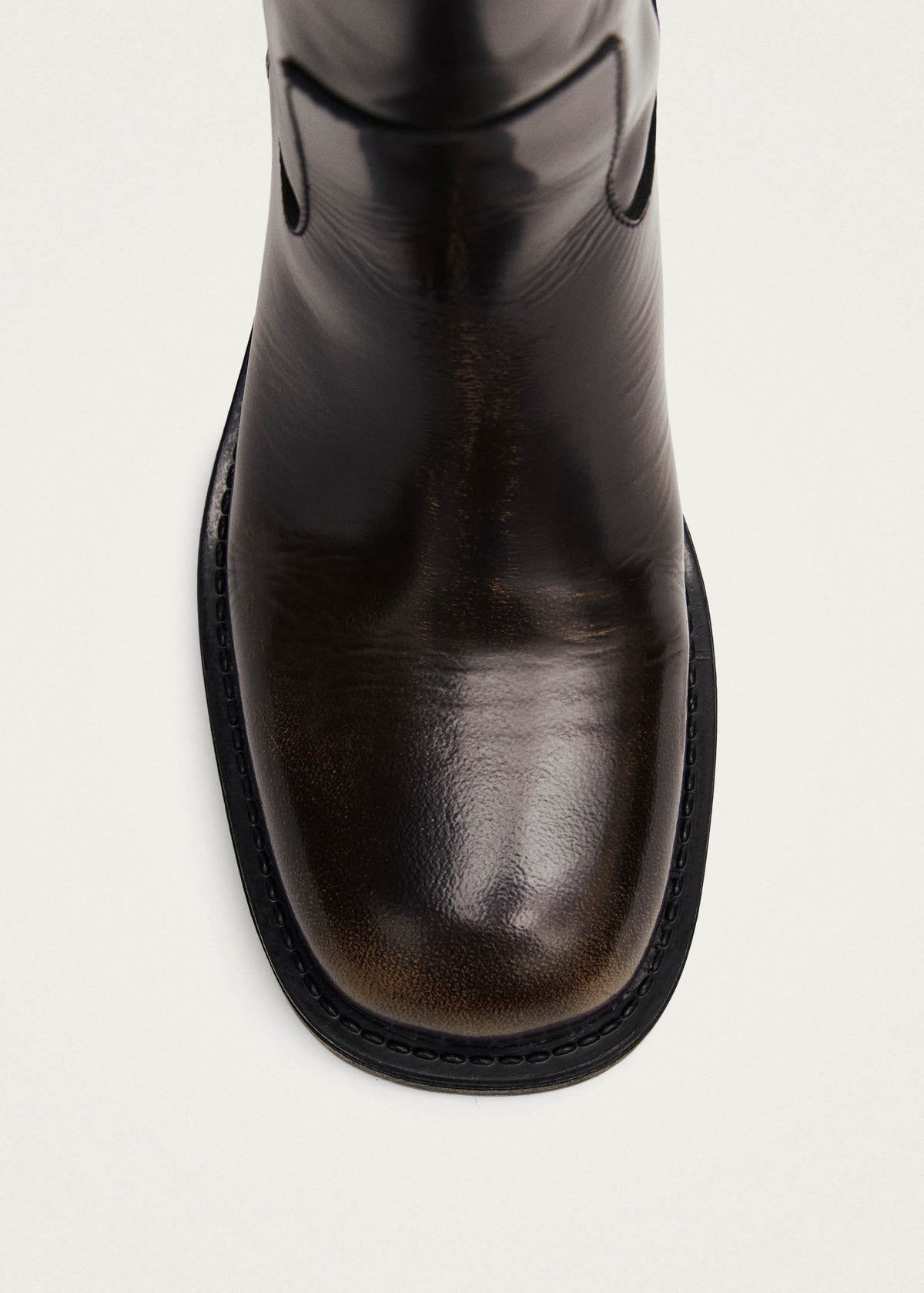 Sajan Vintage Effect Brown Leather Boots
