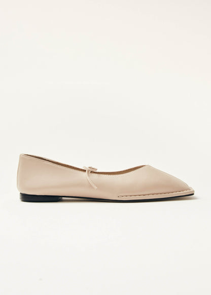 Sway Cream Leather Ballet Flats