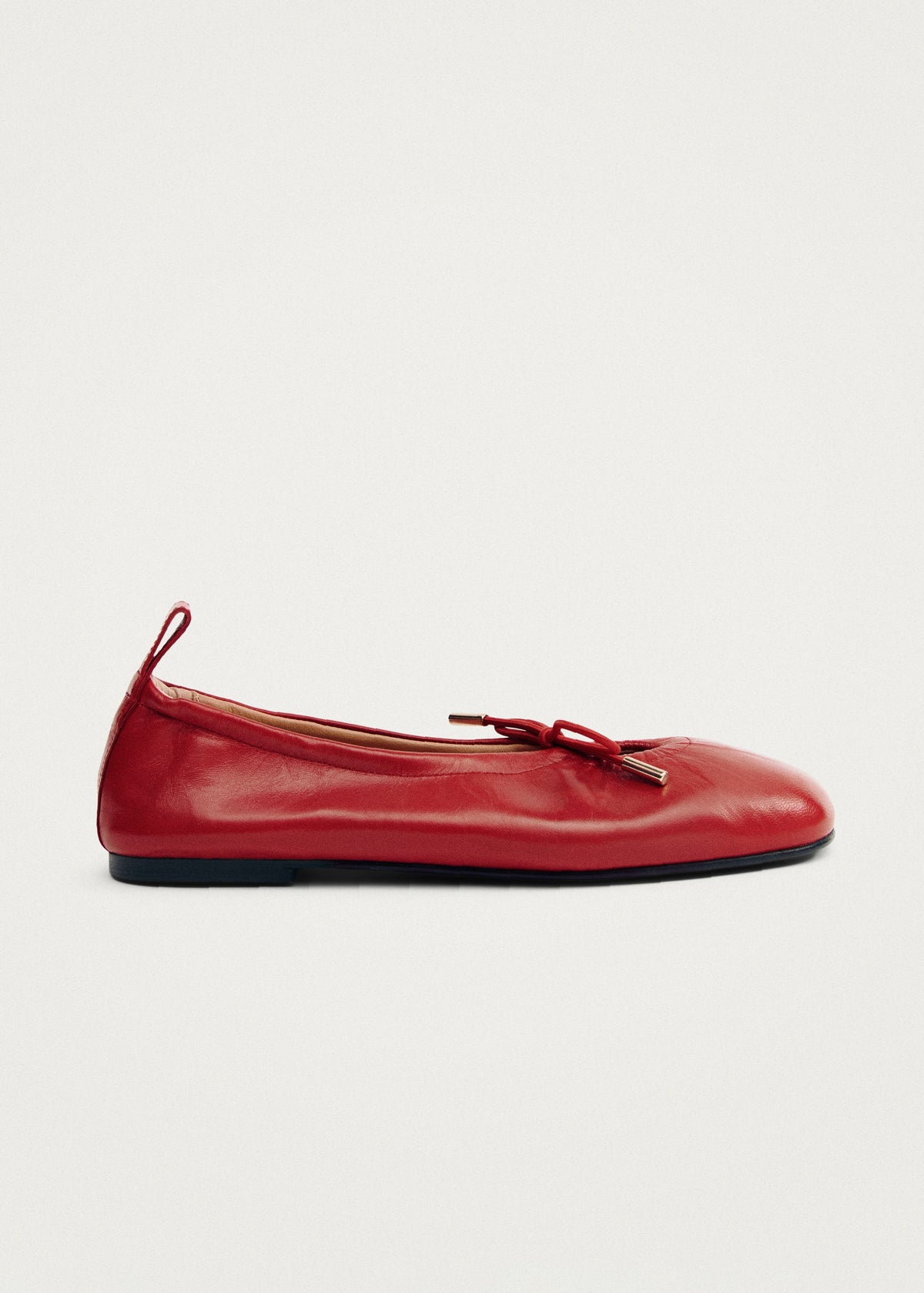 Rosalind Red Leather Ballet Flats