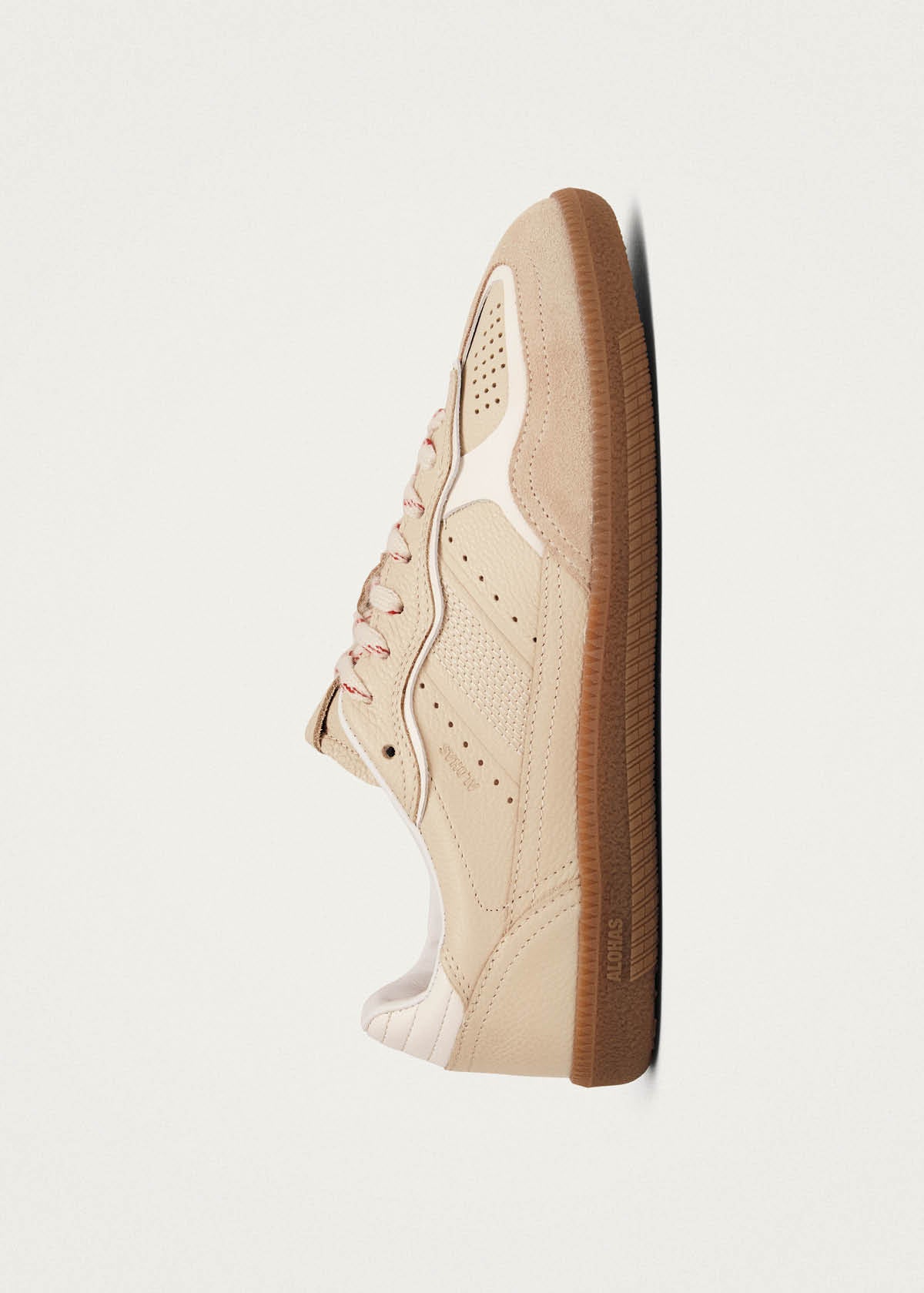 Tb.490 Rife Grain Cream Leather Sneakers
