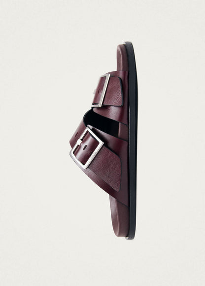 Alba Rift Burgundy Leather Sandals