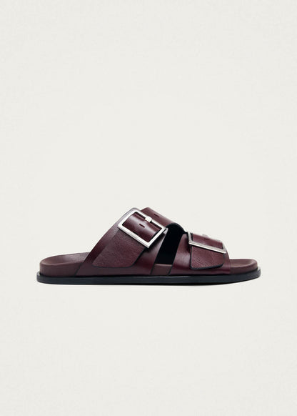 Alba Rift Burgundy Leather Sandals