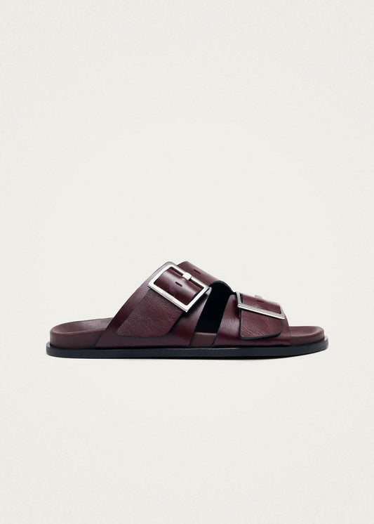 Alba Rift Burgundy Leather Sandals