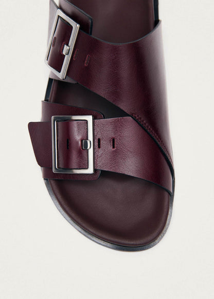 Alba Rift Burgundy Leather Sandals