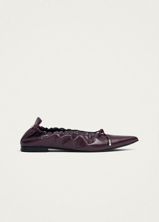 Arden Rift Burgundy Leather Ballet Flats