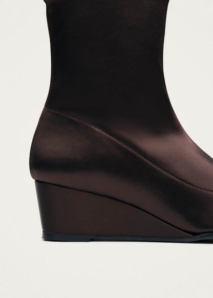 Auden Silky Dark Chocolate Textile Boots