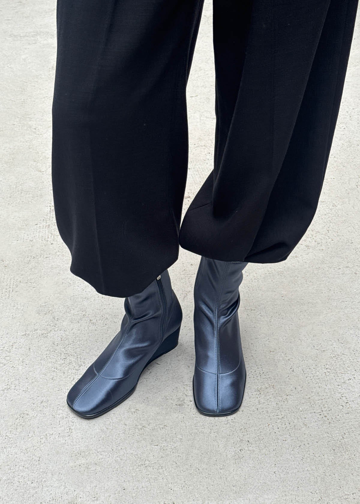 Auden Silky Gun Blue Textile Boots