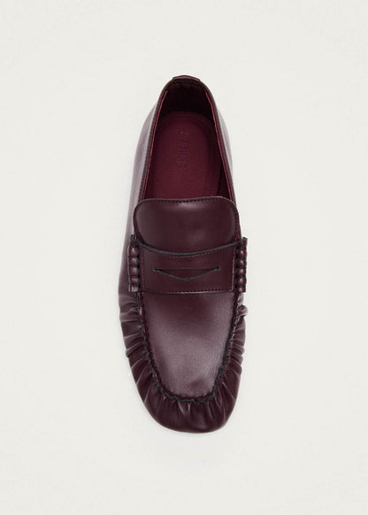 Aven Burgundy Vegan Leather Loafers