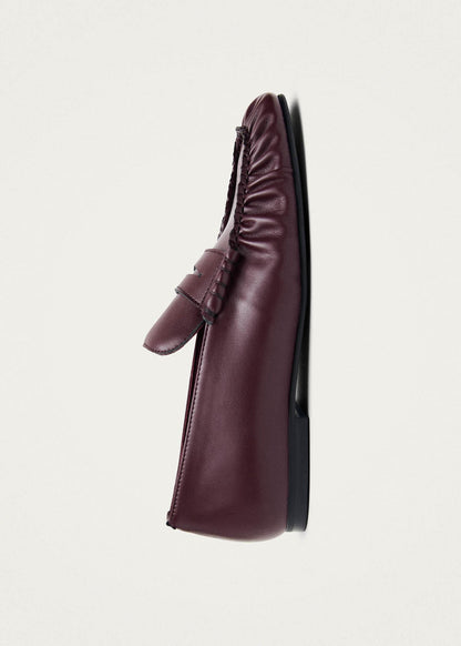 Aven Burgundy Vegan Leather Loafers