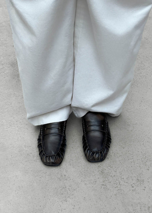 Aven Vintage Effect Brown Leather Loafers