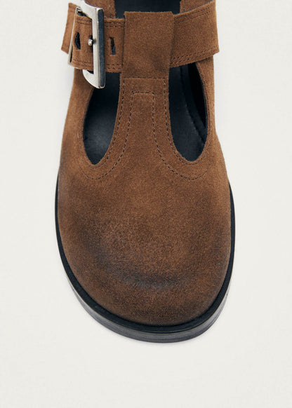 Fiadh Vintage Effect Suede Cognac Leather Loafers