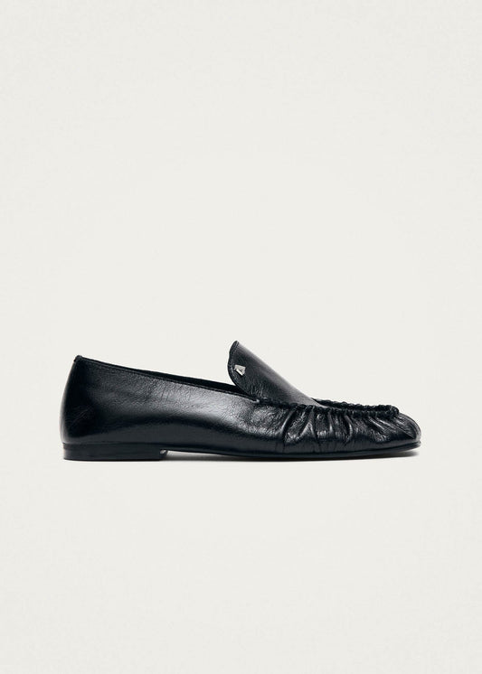 Gabe Rift Black Leather Loafers