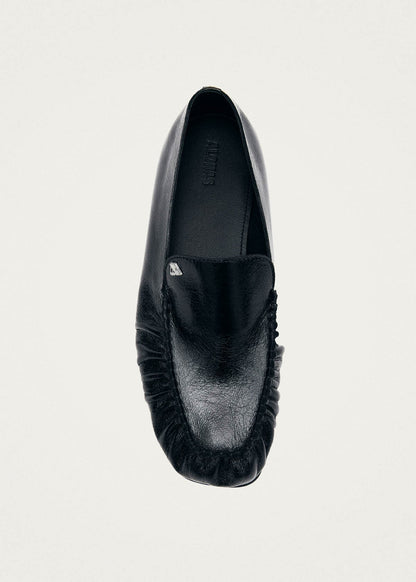 Gabe Rift Black Leather Loafers
