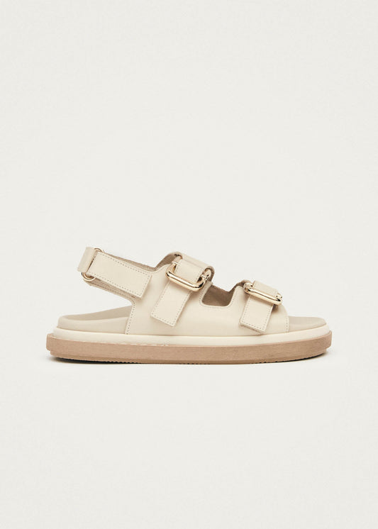 Harper Cream Leather Sandals