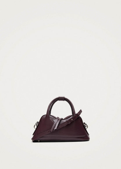 Hilma Mini Vinyl Burgundy Leather Bag