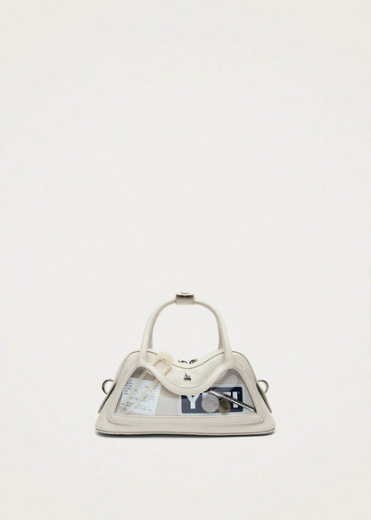 Hilma Mini Vinyl White Leather Bag
