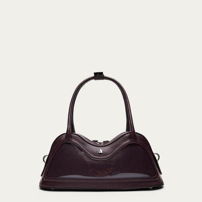 Hilma Vinyl Burgundy Leather Bag