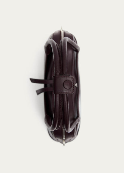 Hilma Vinyl Burgundy Leather Bag