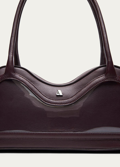 Hilma Vinyl Burgundy Leather Bag