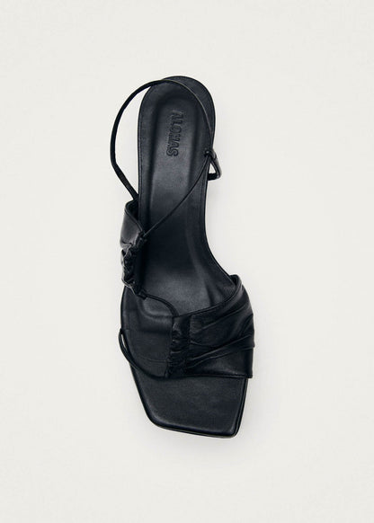 Juniper Black Leather Sandals