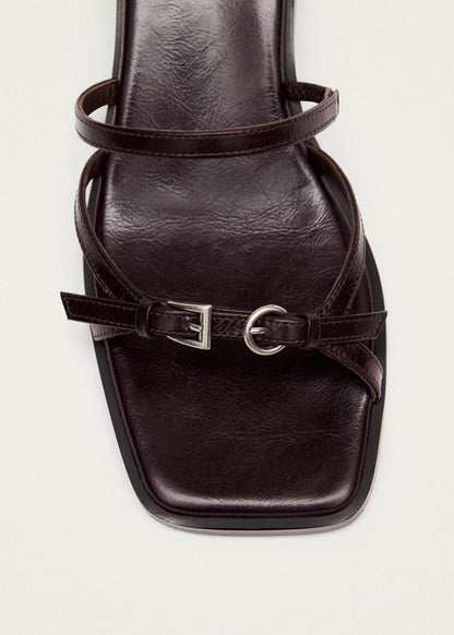 Liko Rift Dark Brown Leather Sandals