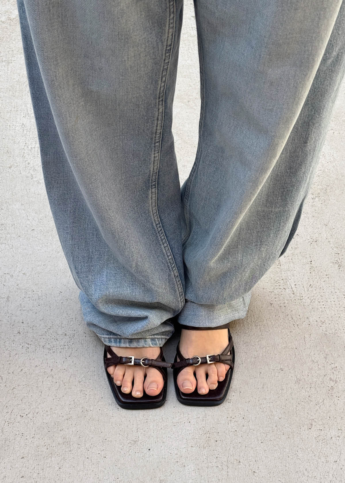 Liko Rift Dark Brown Leather Sandals