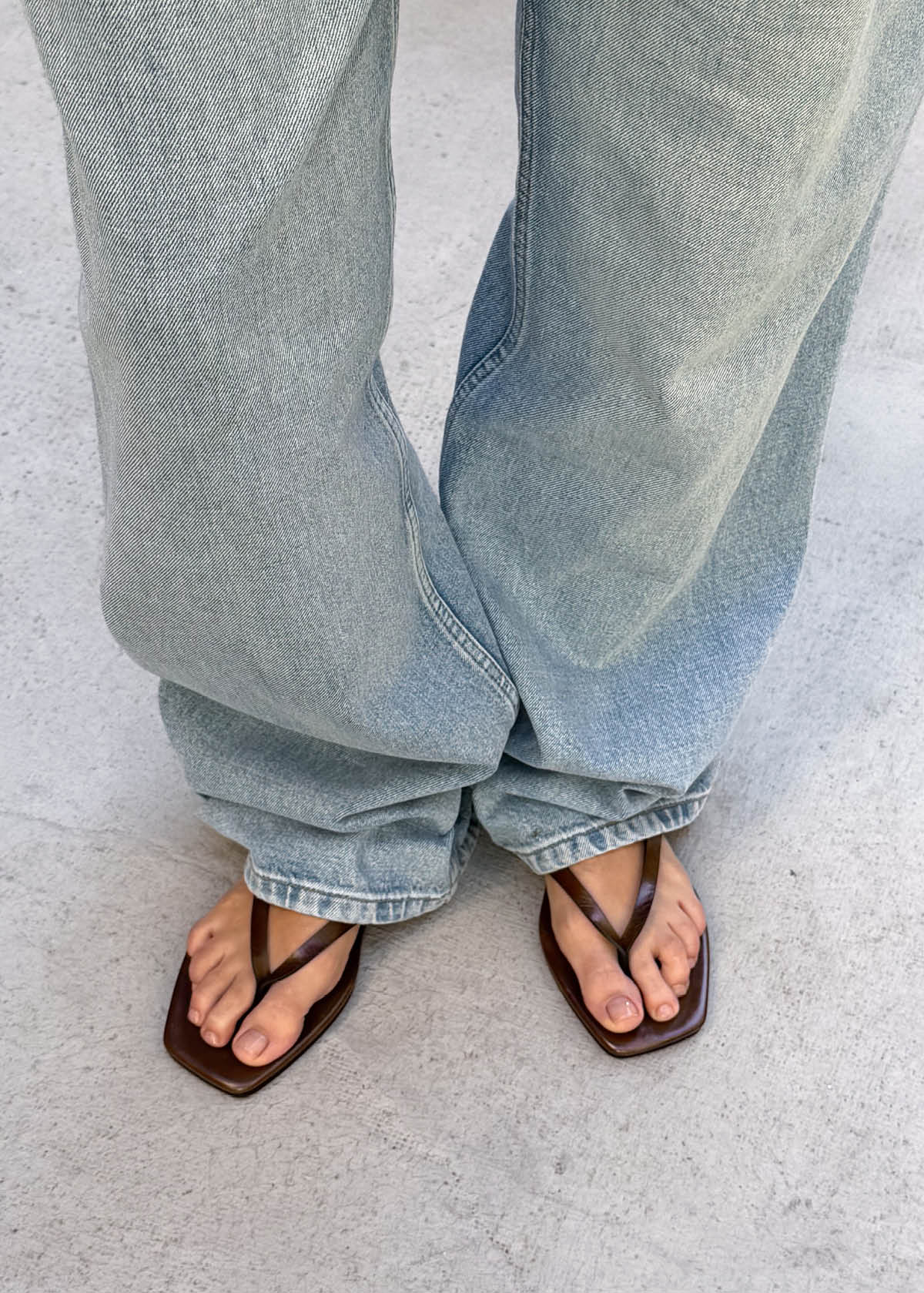 Ola Rift Brown Leather Sandals