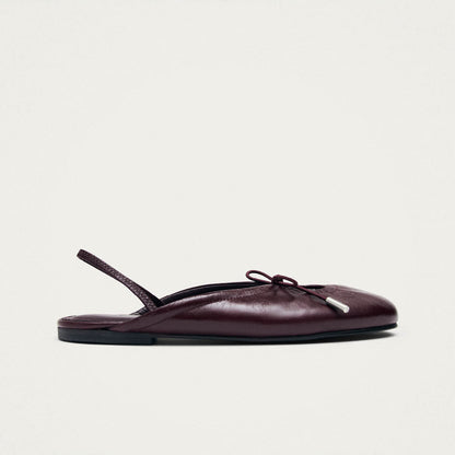 Oli Rift Burgundy Leather Ballet Flats