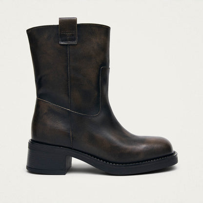 Rajan Vintage Effect Brown Leather Boots