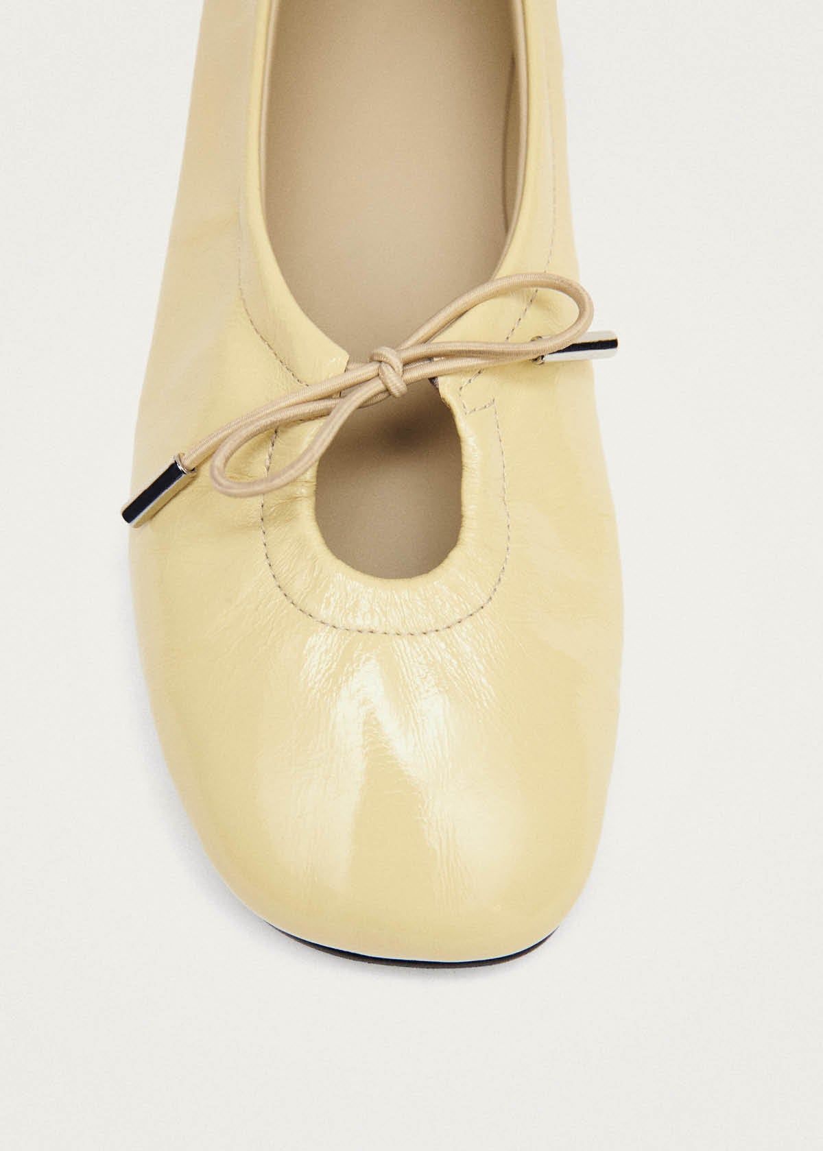 Rosalind Patent Vanilla Leather Ballet Flats