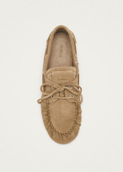Rowan Suede Beige Leather Loafers
