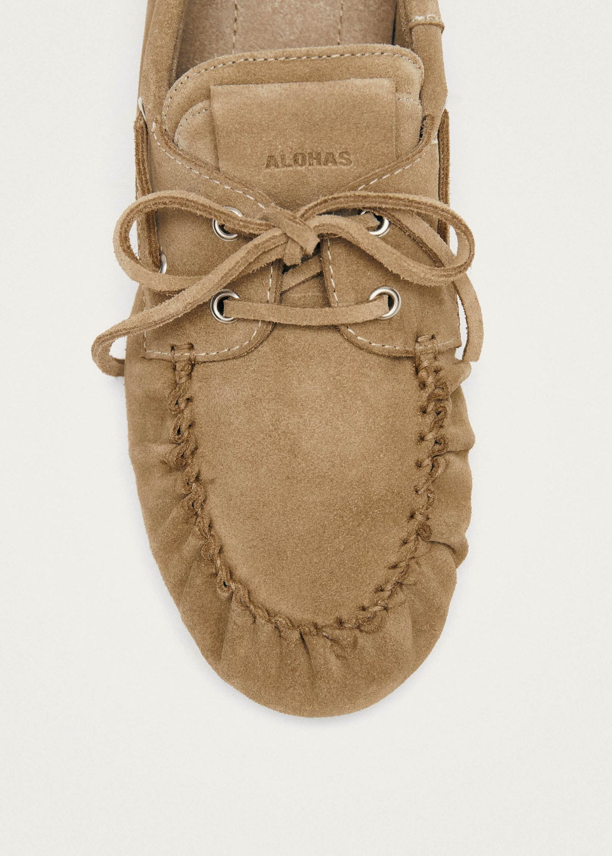 Rowan Suede Beige Leather Loafers