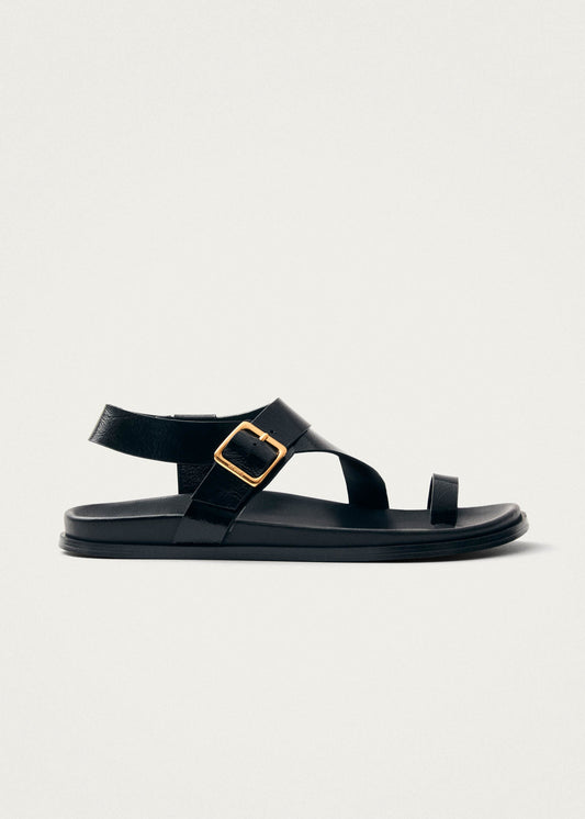 Siren Onix Black Leather Sandals