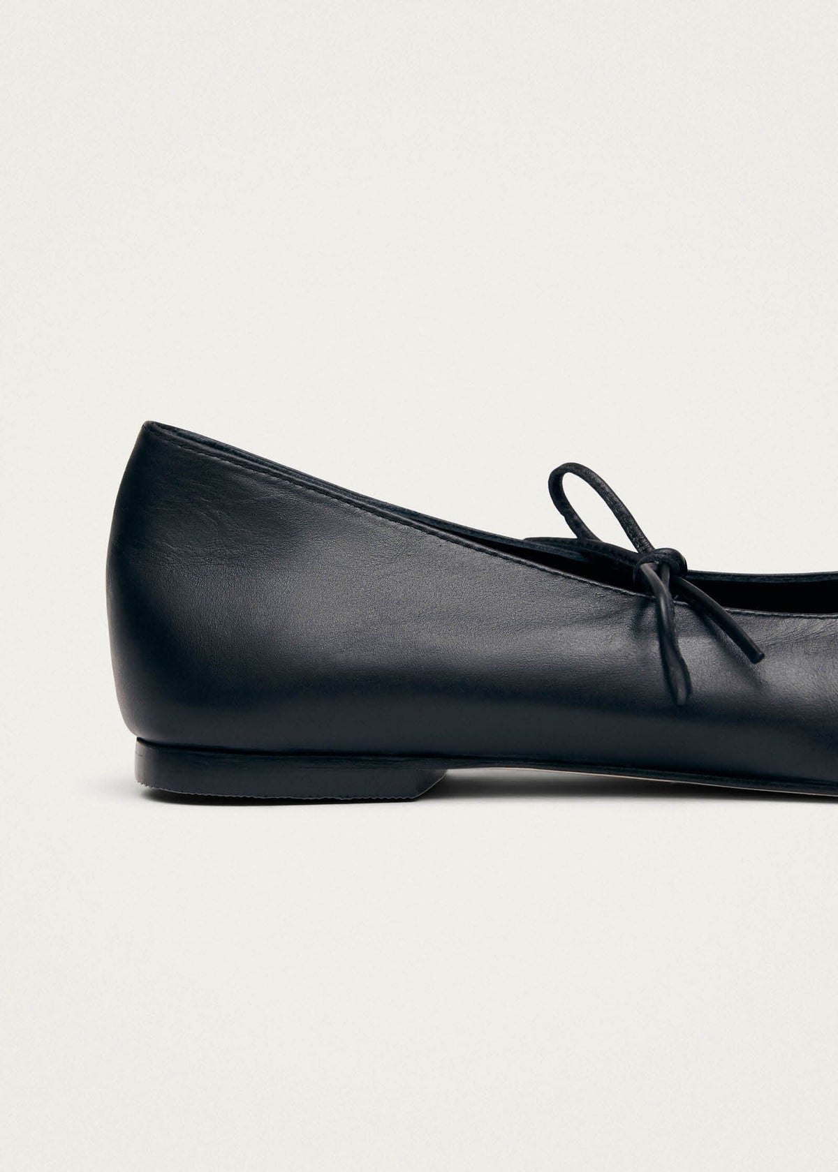 Sway Black Leather Ballet Flats