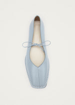 Sway Blue Leather Ballet Flats