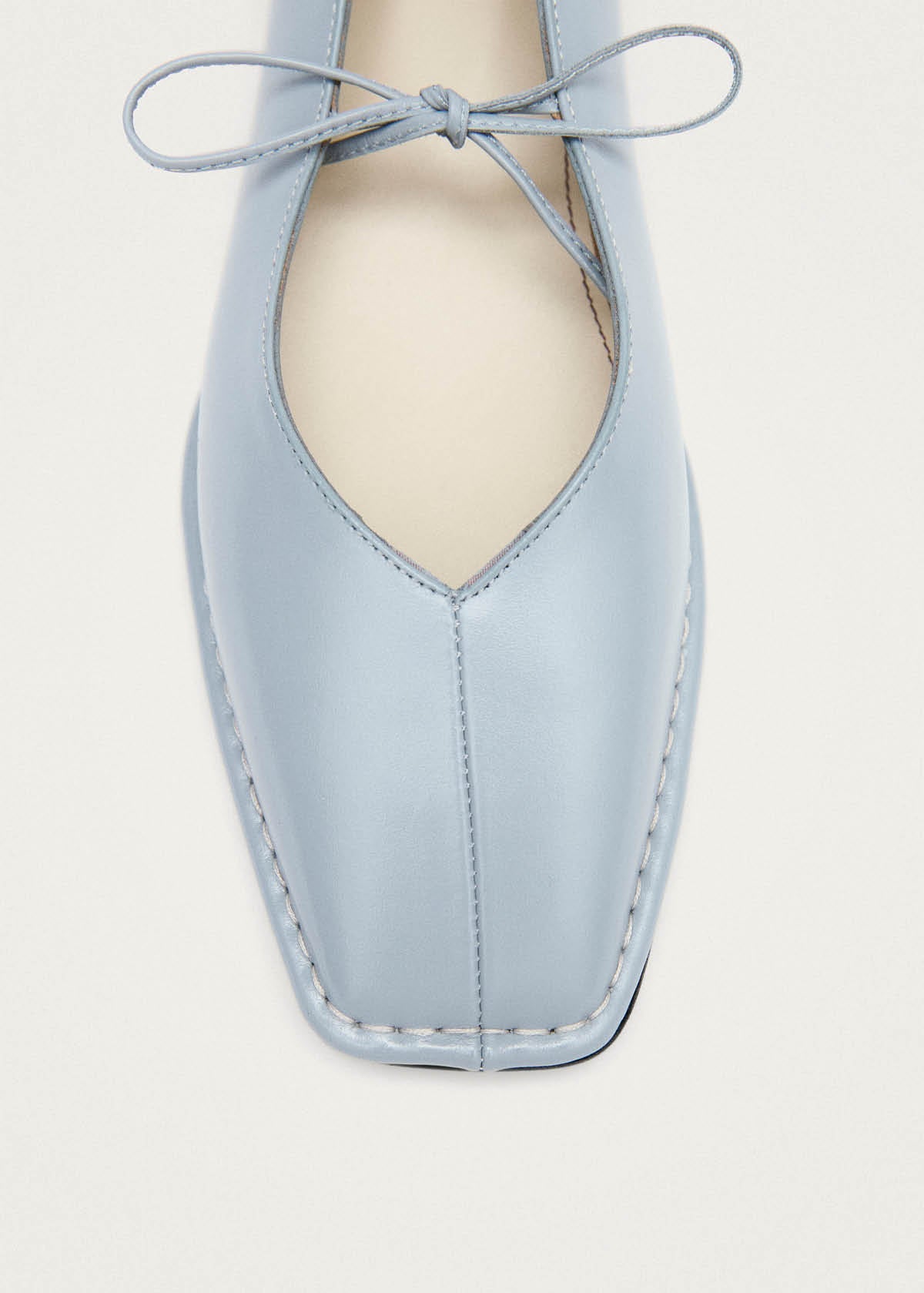 Sway Blue Leather Ballet Flats
