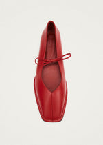 Sway Red Leather Ballet Flats