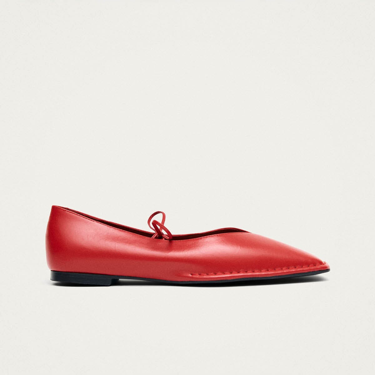 Sway Red Leather Ballet Flats