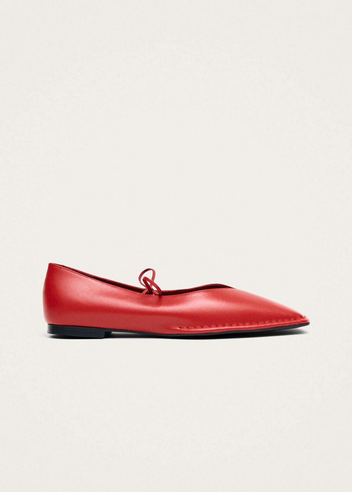 Sway Red Leather Ballet Flats