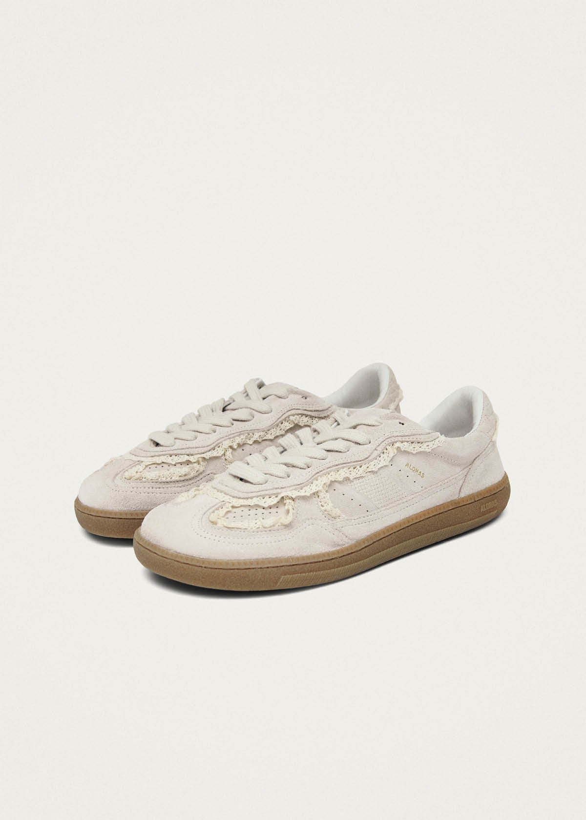 Tb.00 Barefoot Crochet Cream Leather Sneakers