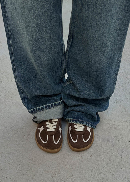 Tb.00 Barefoot Rife Cocoa & Off White Leather Sneakers