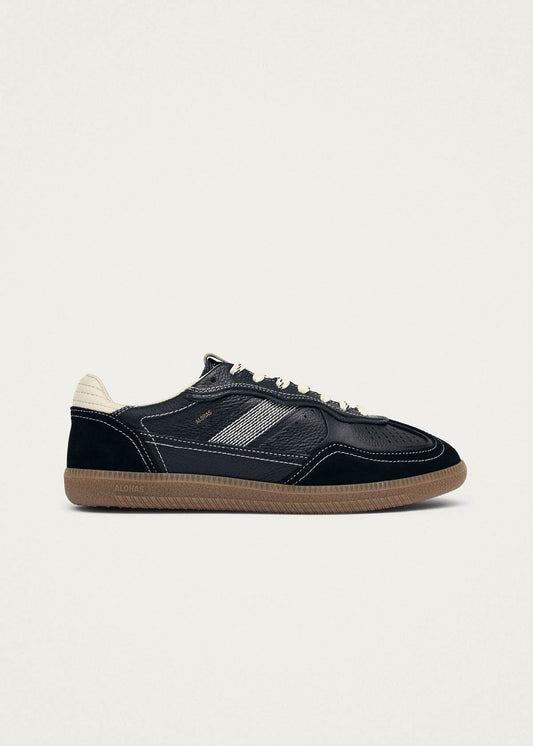 Tb.490 Rife Grain Black & Cream Leather Sneakers