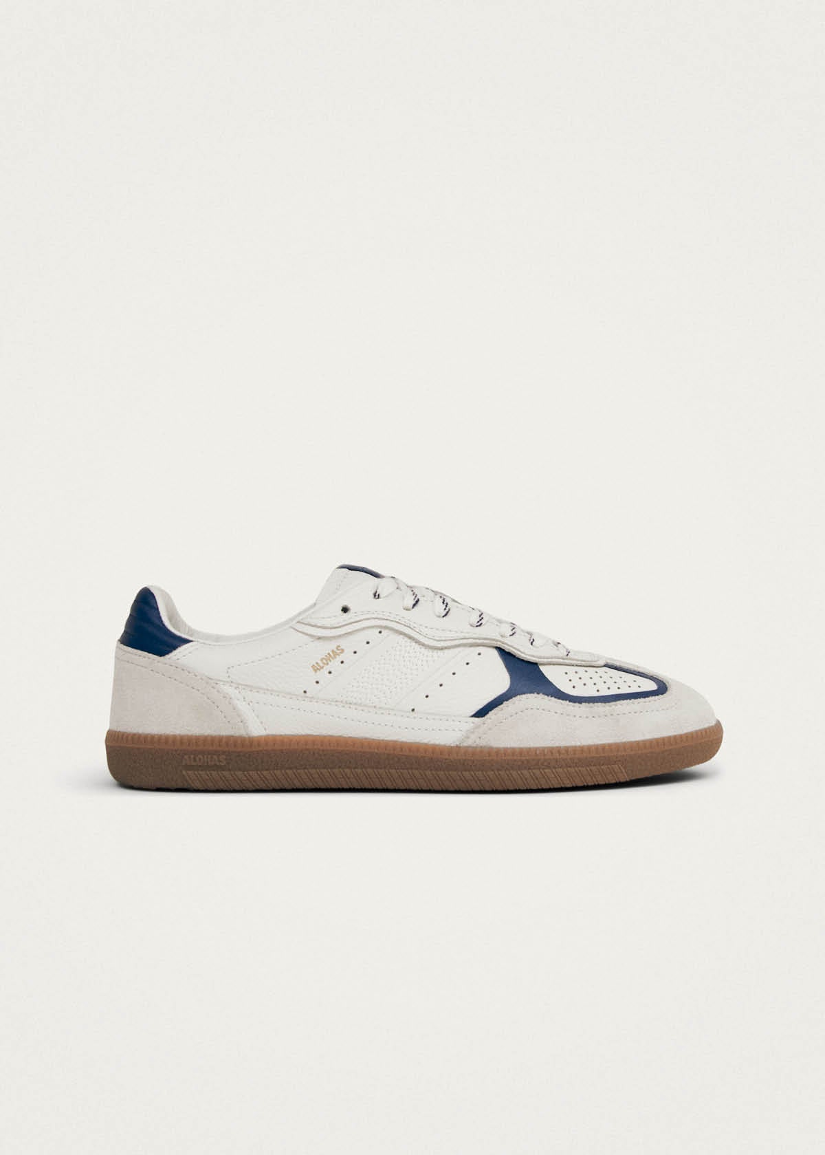 Tb.490 Rife Grain White Navy Leather Sneakers