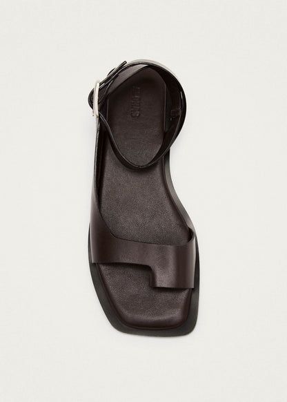 Tebas Brown Leather Sandals