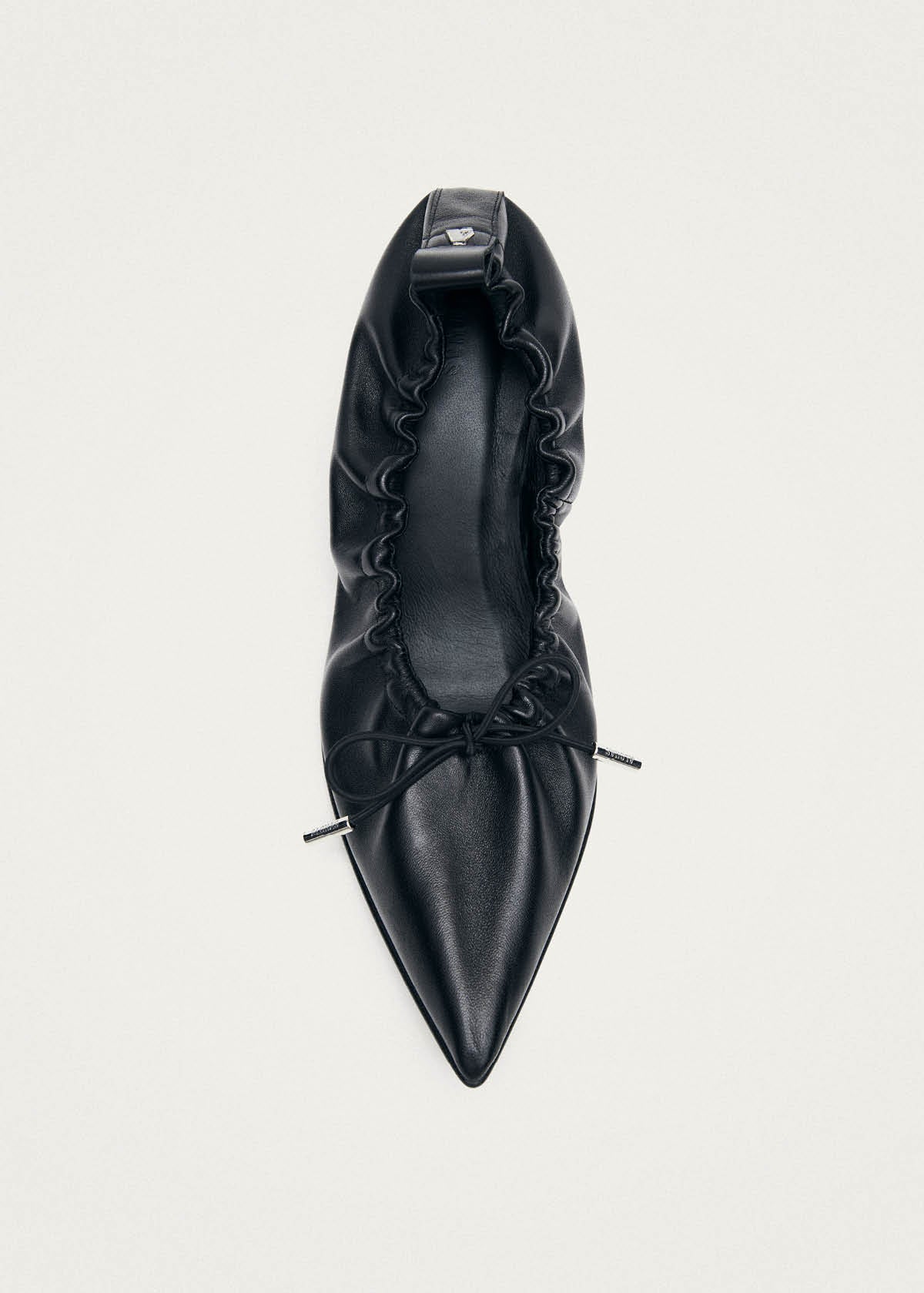Tove Black Leather Ballet Flats