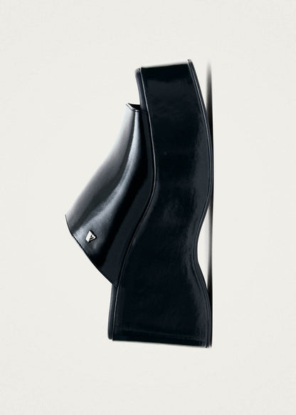 Vale Patent Black Leather Sandals